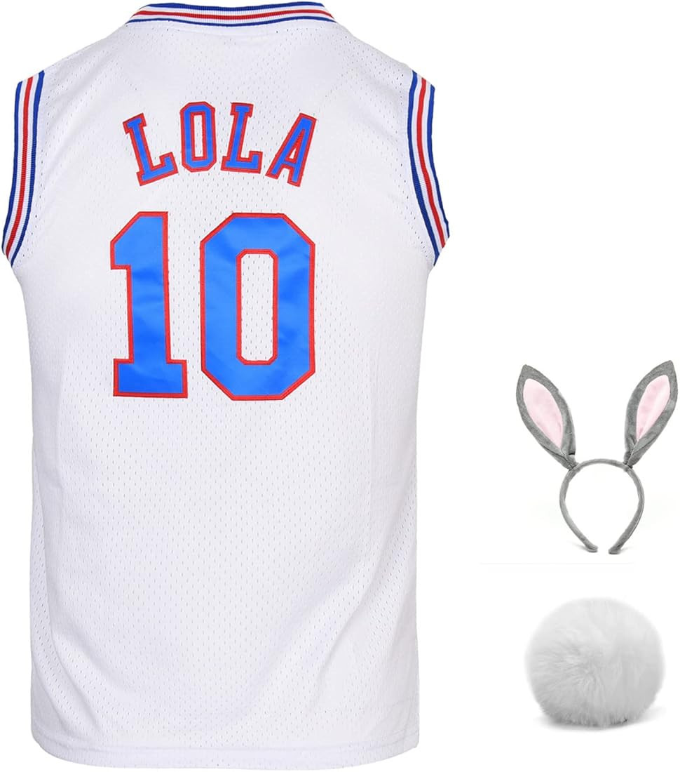Youth Basketball Jerseys #10 Lola #1 Bugs Space Movie Sports Shirts for Kids 90s Hiphop Party Clo... | Amazon (US)