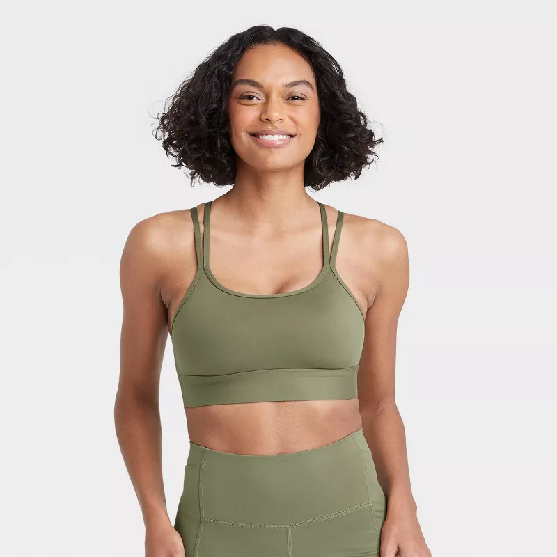 Women's Light Support Strappy Racer Back Bra - All in Motion™ | Target