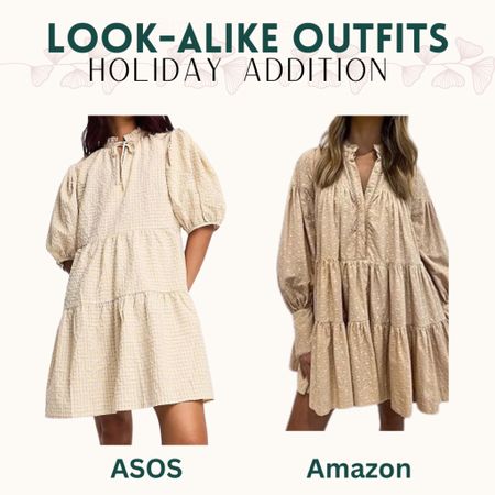 Look alike, look for less, holiday outfits, Thanksgiving looks, Christmas 00TD, family, photos, and gathering outfit ideas. Neutrals great for fall layering and styling. Baby doll mini dresses.  Transition from warm weather to cooler temps. Bump friendly.  30s over 40 midsize momma.

#LTKHoliday #LTKfindsunder50 #LTKmidsize