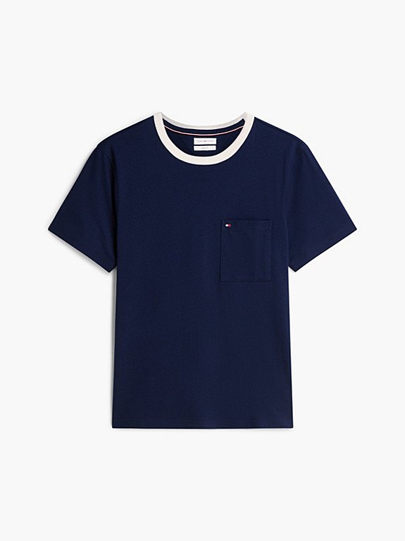 T-Shirt aus Jersey mit Mesh-Kragen | Tommy Hilfiger (DE)