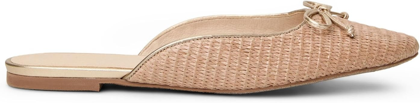 QIV Flat Mules for Women Square Toe Ballet Flats Backless Loafers | Amazon (US)
