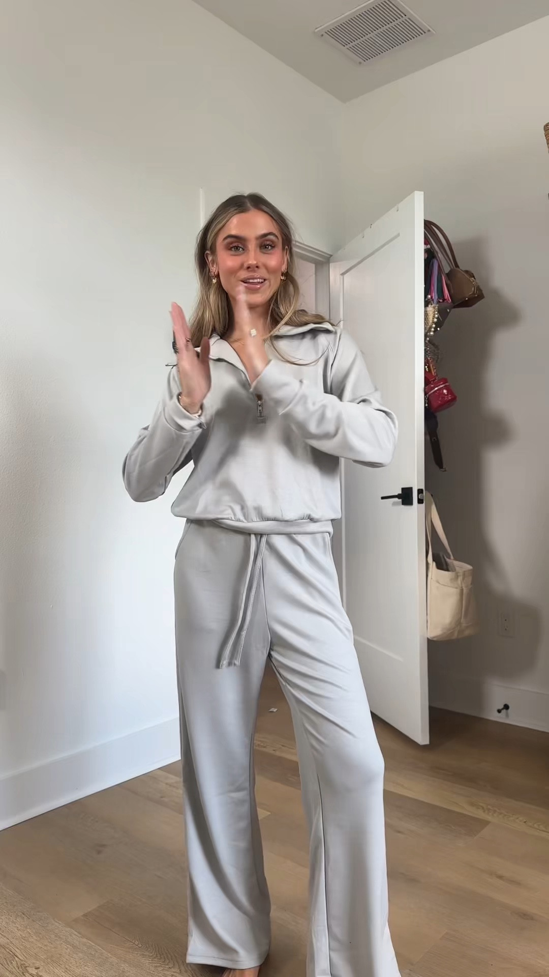 Amazon size small GRECERELLE Lounge Sets For Women 2025 Casual Lapel Half Zip Sweatshirt And Wide Leg Sweatpant 2 Piece Outfits Tracksuit Sets

#LTKootd #LTKSaleAlert #LTKFindsUnder50