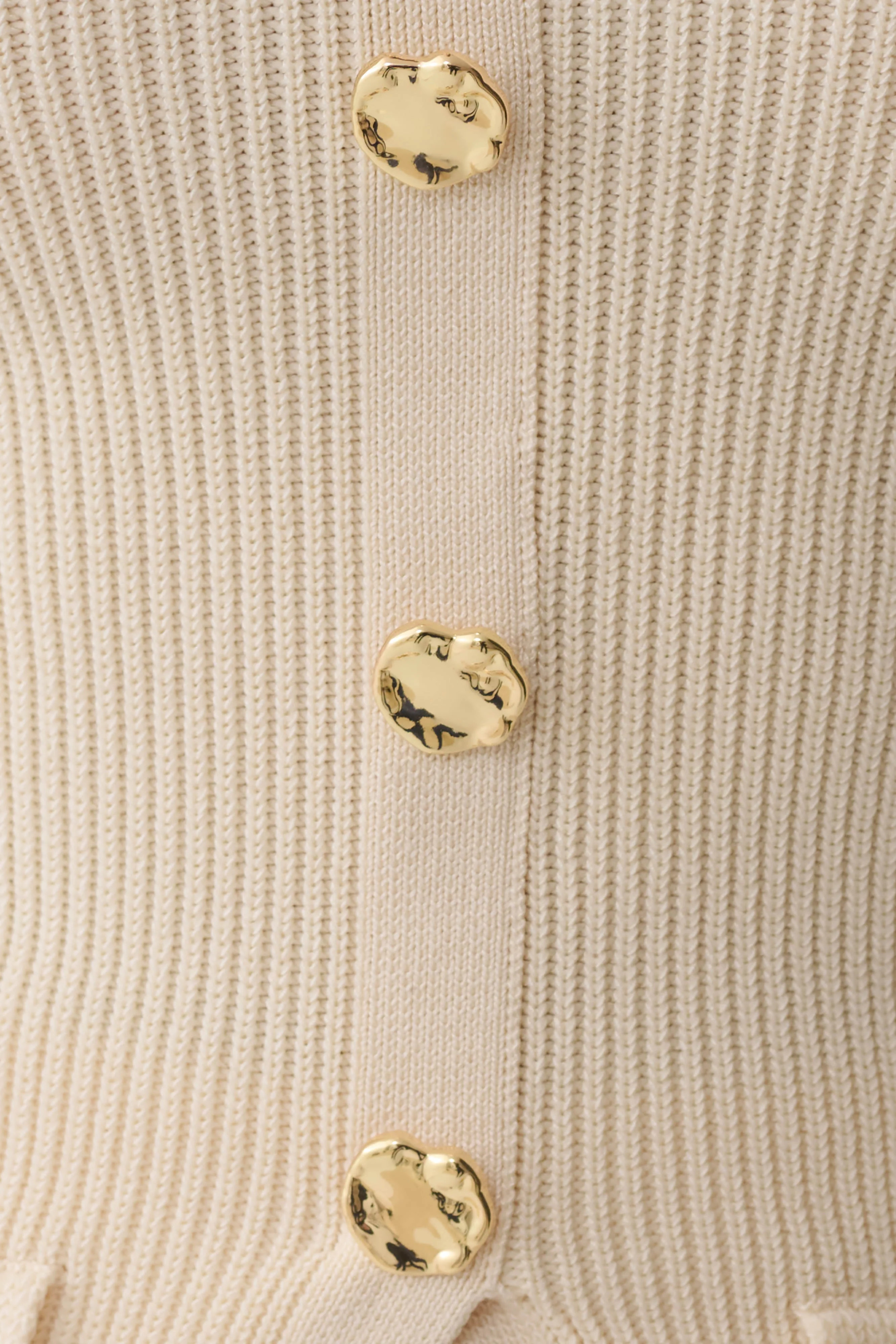 Suzie Ribbed Long Sleeve Longline Top - Ivory | MESHKI US