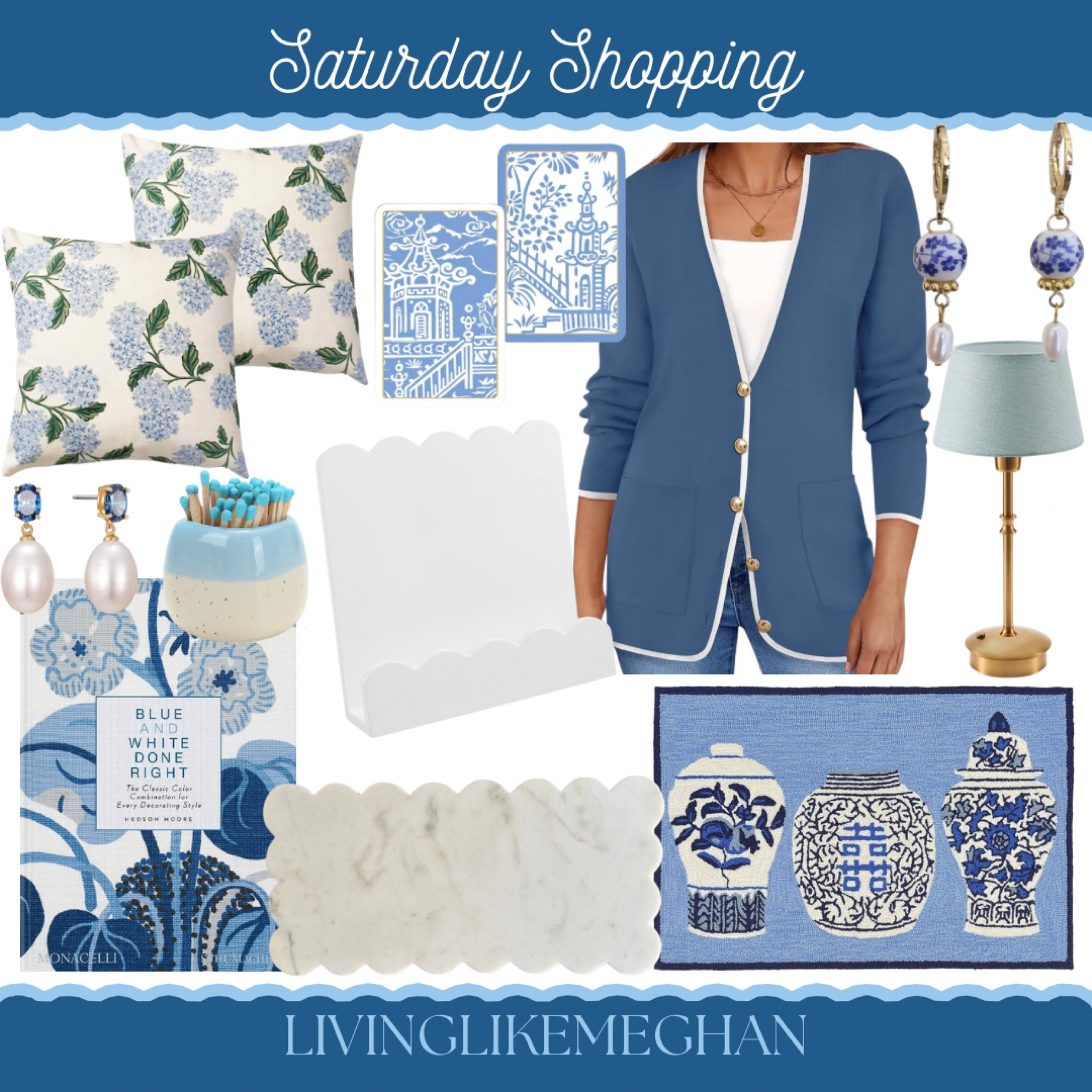 Amazon Finds





Ginger jar, chinoiserie chic, scalloped edge, blue and white, cardigan, cordless lamp, earrings, pearl earrings, hydrangea pilllws, blue and white forever, book, kitchen finds, home decor, home finds, Amazon

#LTKSaleAlert #LTKHome #LTKFindsUnder100