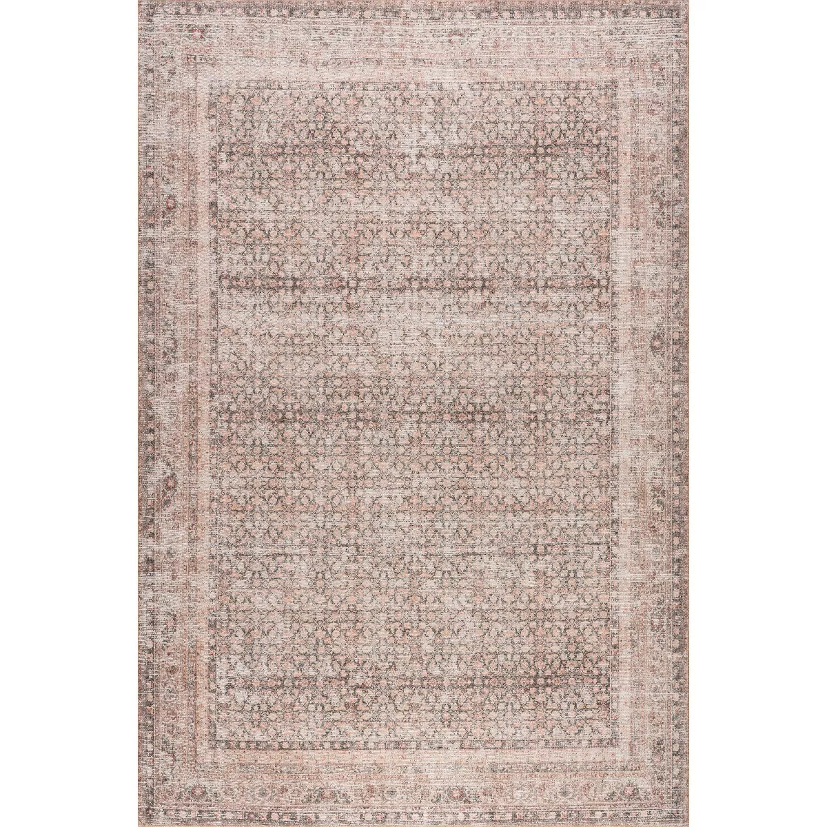 Nuloom Hillstone Collection Olene Traditional Vintage Medallion Area Rug, 9' x 12', Brown | Target