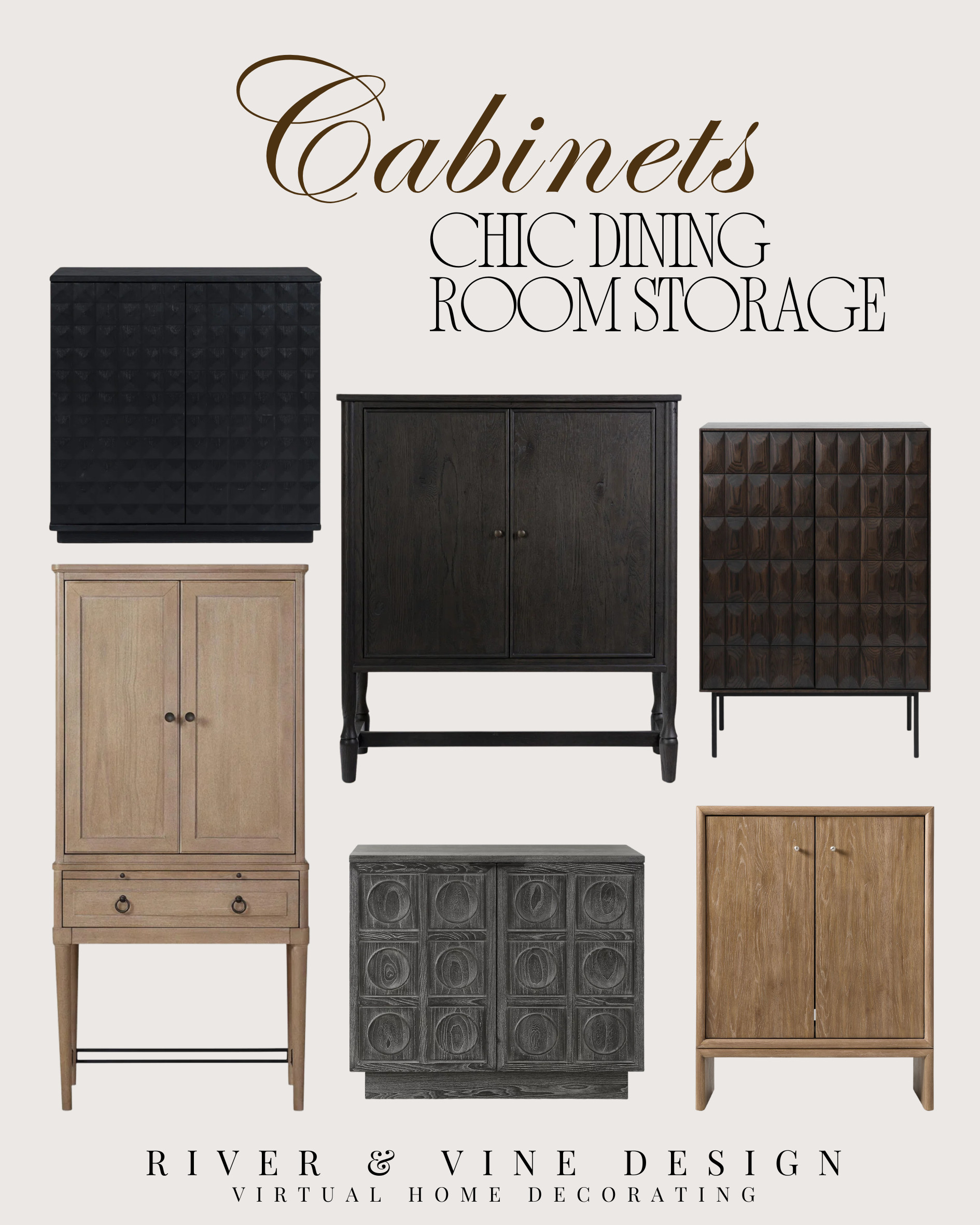 Cabinets are one of the easiest ways to make a dining room feel finished without adding more clutter.

They give you a place to store serving pieces, linens, candles, extra dishes, or all the random things that somehow end up living on the dining table — but they also double as a beautiful styling moment.

A darker cabinet adds contrast and drama, while a lighter wood cabinet keeps the room feeling airy and natural. Either way, it makes the space feel more intentional, more layered, and way more functional.

Linked my favorite chic dining room storage pieces. Perfect for anyone who wants the dining room to look pulled together and actually work harder behind the scenes.

This post contains affiliate links and I may earn a small commission from purchases at no additional cost to you. 

 #LTKHome