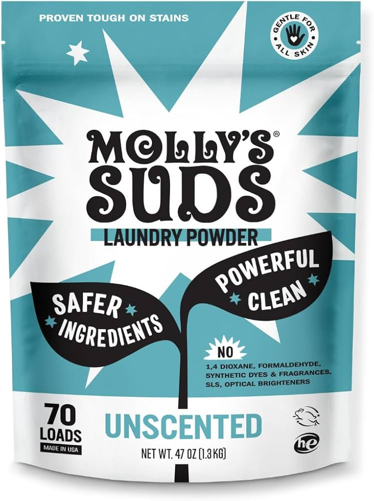 Molly's Suds Original Laundry Detergent Powder | Clean Laundry Detergent Powder for Sensitive Ski... | Amazon (US)