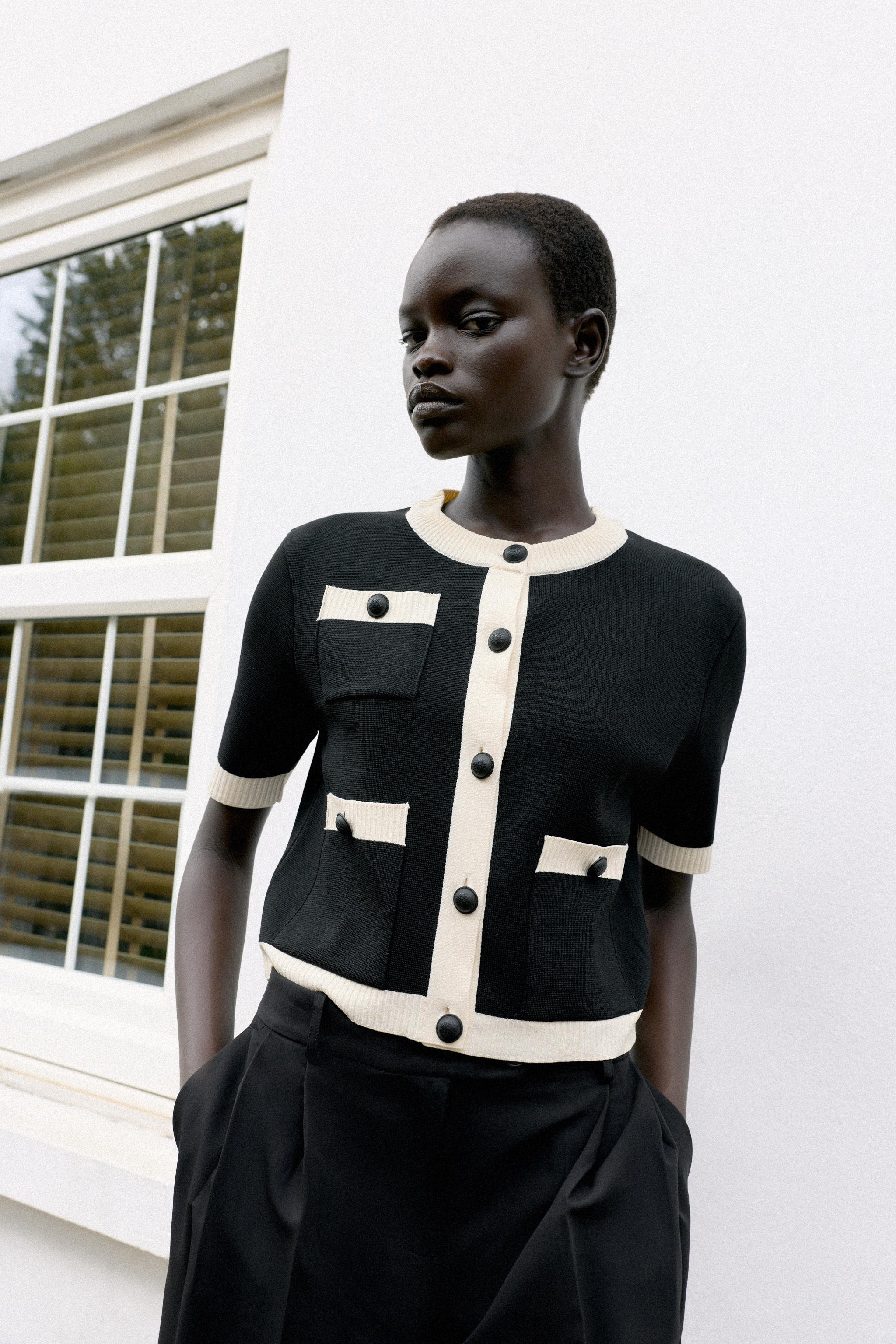 SHORT SLEEVE POCKET CARDIGAN | Zara UK