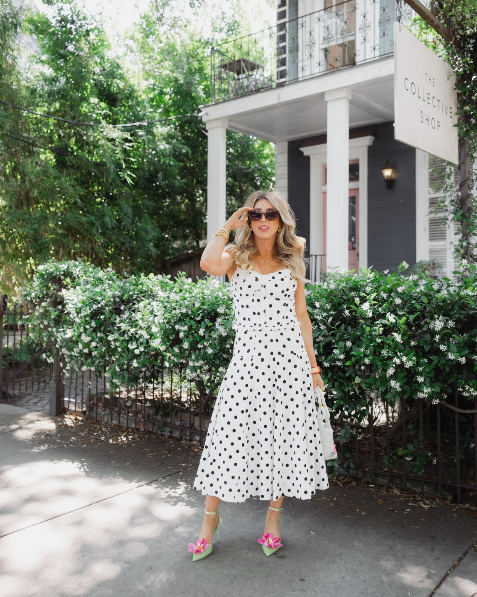 Cutest polka dot set for summer. 

Summer outfits, polka dots, midi skirt, vacation outfit beach, date night outfit

#LTKdayinmylife #LTKootd #LTKOver40