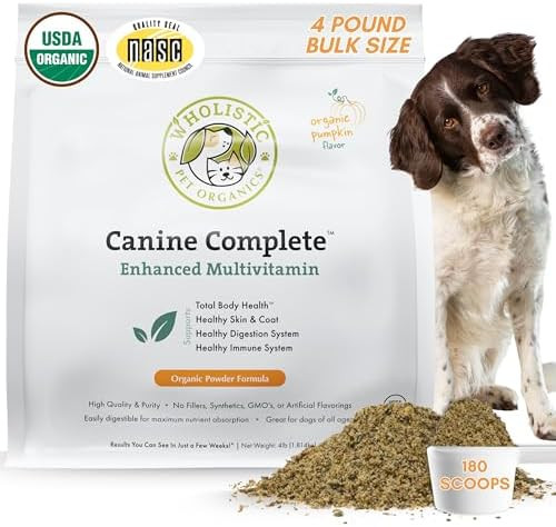 Wholistic Pet Organics Canine Complete - Dog Multivitamin Powder - 4 Lb - Daily Dog Vitamins and ... | Amazon (US)