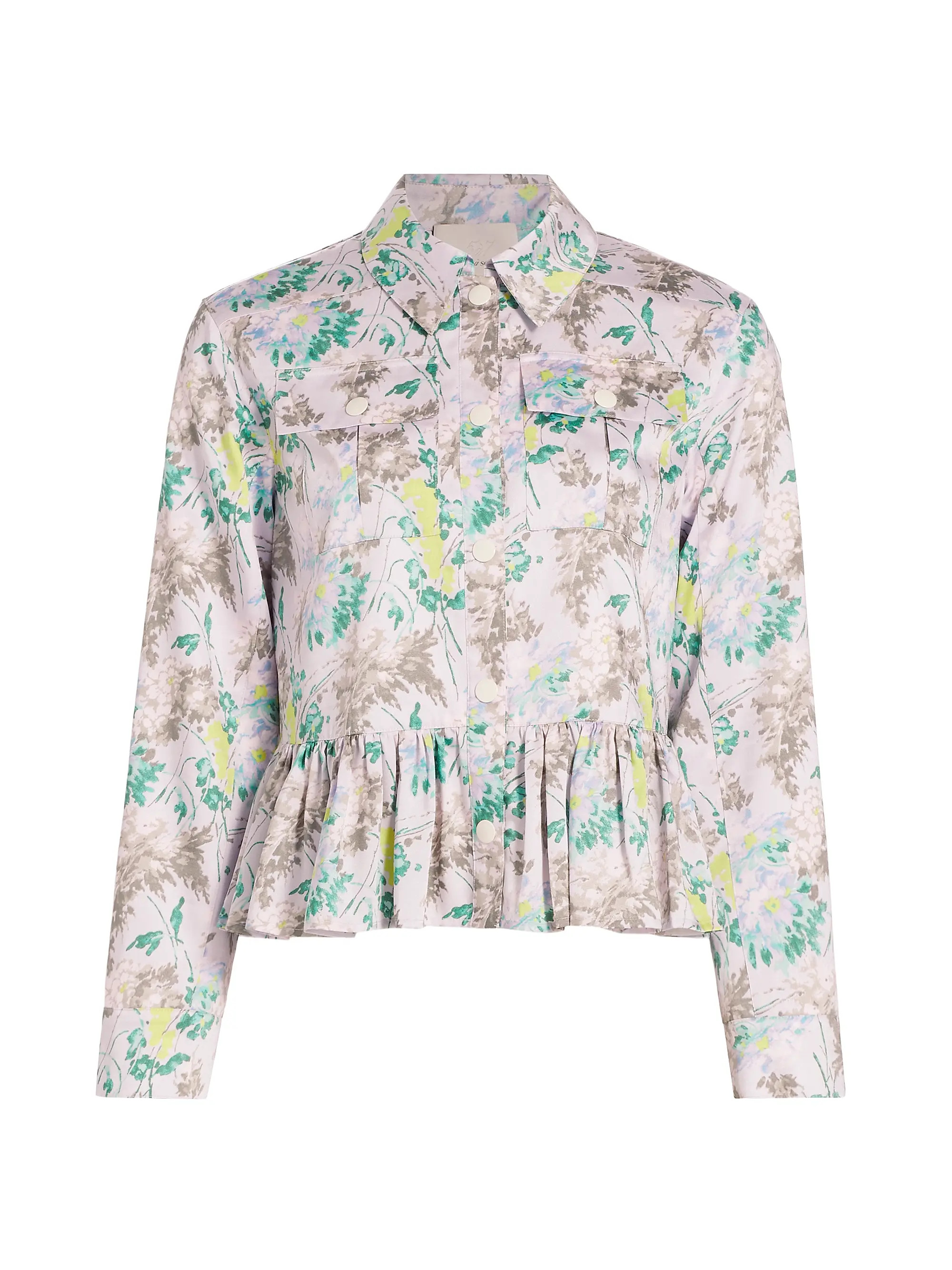 Avianna Floral Peplum-Hem Jacket | Saks Fifth Avenue