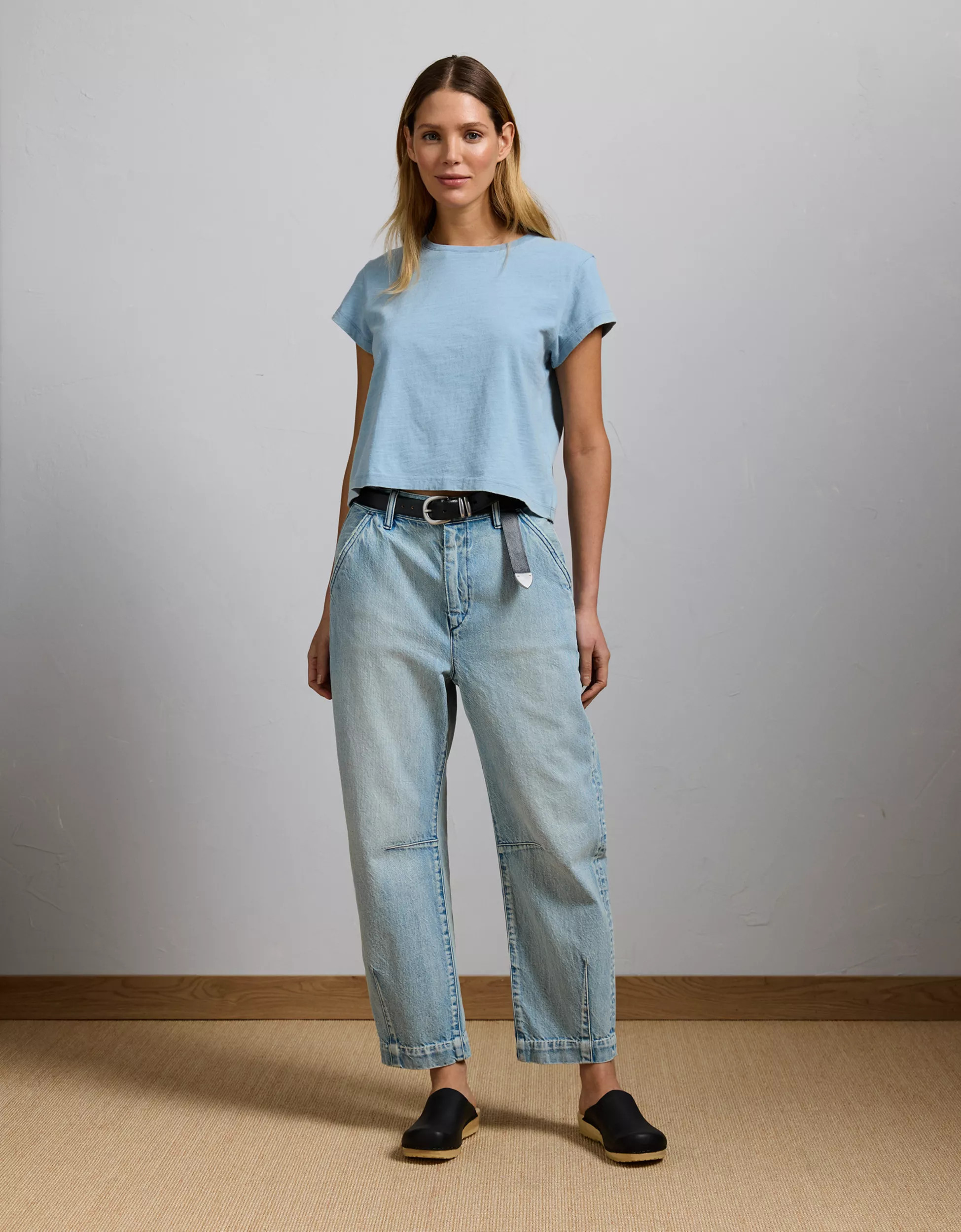 AE77 Premium Pleated Barrel Jean | American Eagle Outfitters (US & CA)