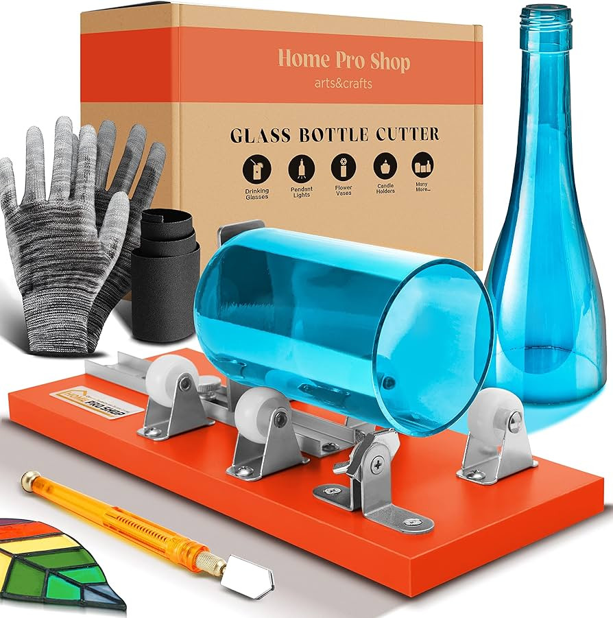 Home Pro Shop Premium Glass Bottle Cutter Kit - DIY Glass Cutter for Bottles - Beer & Wine Bottle... | Amazon (US)