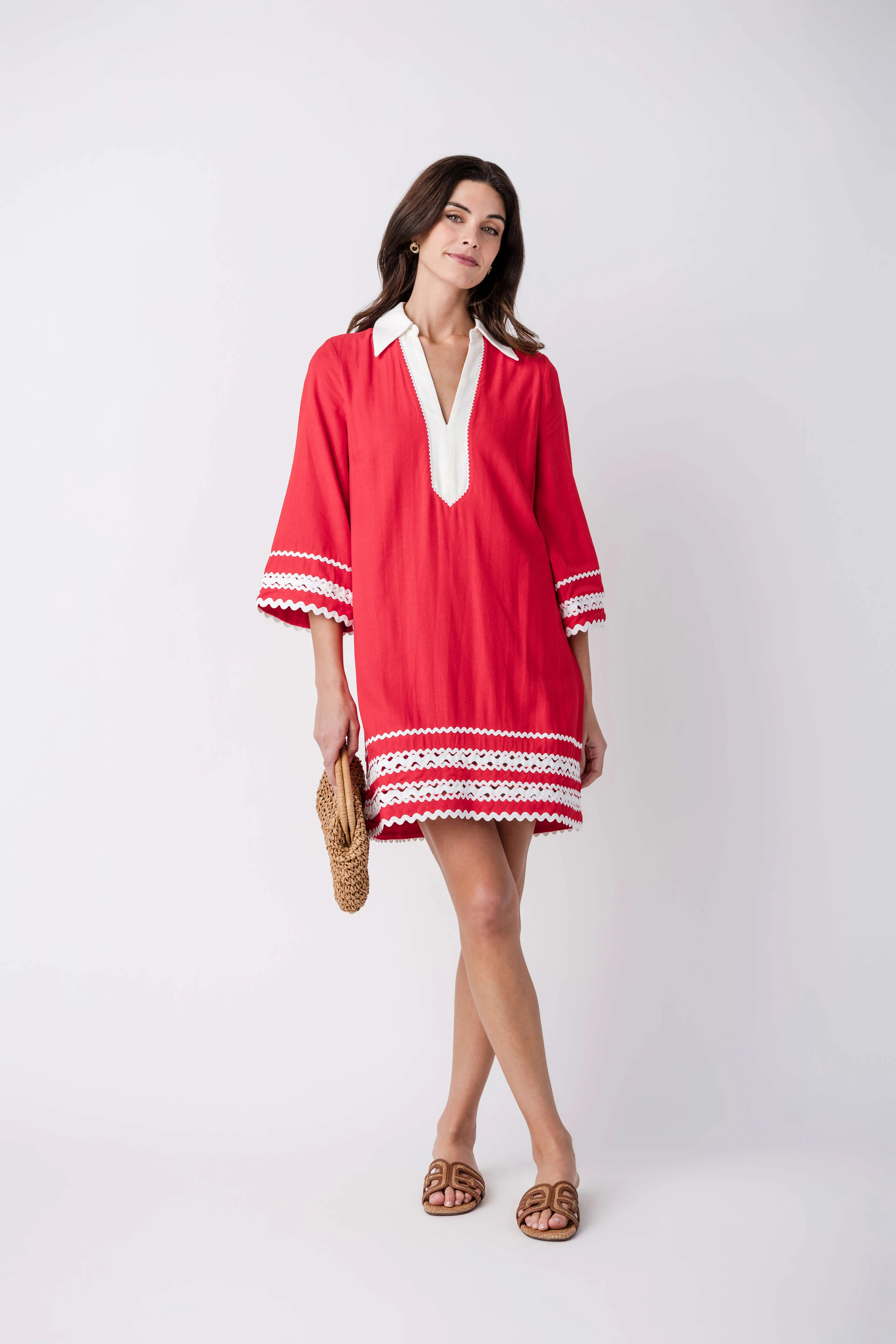 English Factory Color Block Shirt Mini Dress | Social Threads
