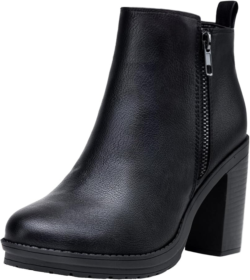 Jeossy Women's 9675 Platform Ankle Boots Fashion Chelsea Chunky Block Heel Booties | Amazon (US)
