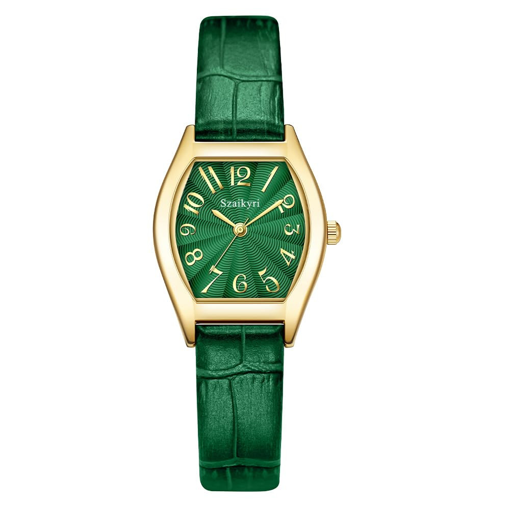 Barrel-Shaped Watch for Women with Easy Read Arabic Numerals Ladies Dress Watch | Amazon (US)