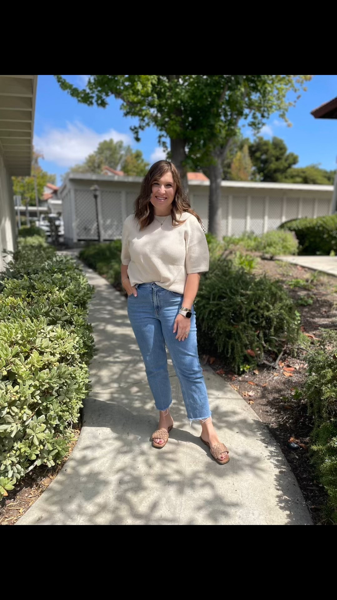 OOTD- love this sweater tee from @loft and these jeans from @abercrombie. 💙 #fyp #basicoutfit #styletips #outfitinspo #ootd 

#LTKStyleTip #LTKFallSale #LTKSaleAlert
