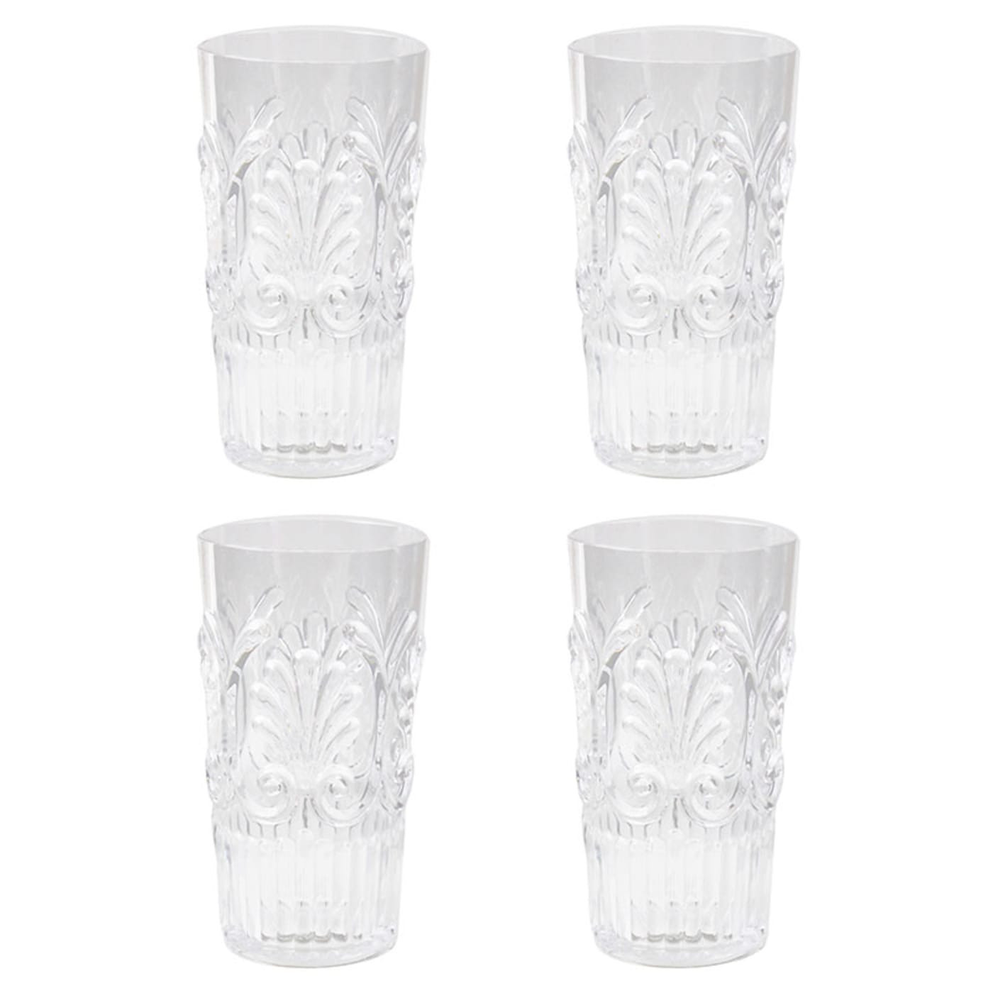 Jewel Tumblers, Set of 4 - Clear, Large | The Company Store