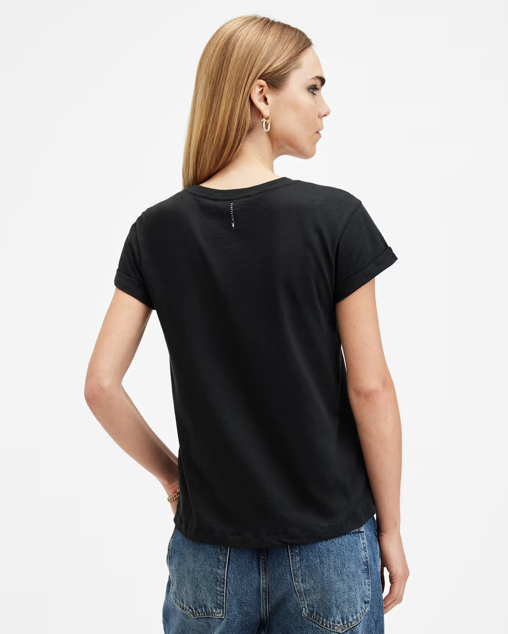Anna Crew Neck Short Sleeve T-Shirt Black | ALLSAINTS US | AllSaints US