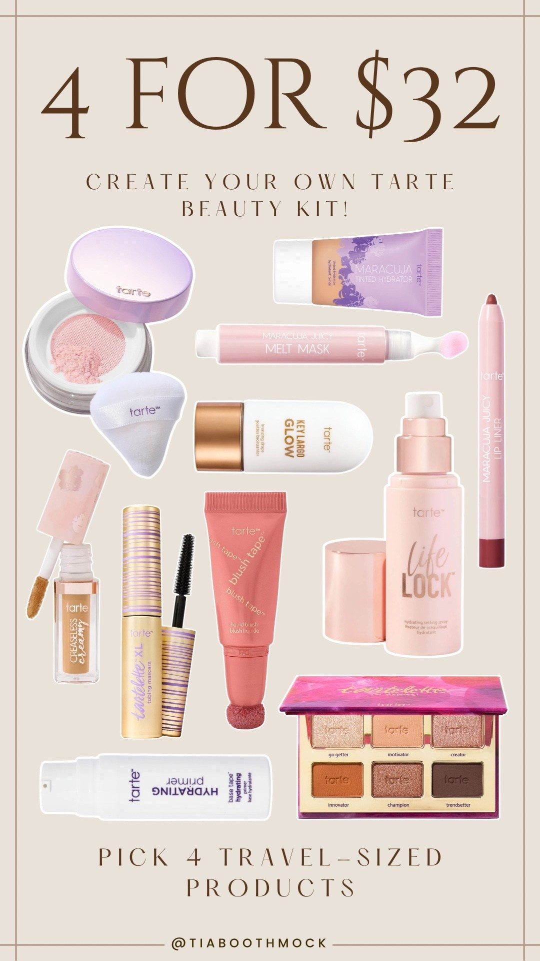 Pick your 4 favorite travel sized items (or 4 items you’ve been wanting to try) and build your own @Tarte beauty kit for $32! #tartepartner 

#LTKTravel #LTKSaleAlert #LTKBeauty