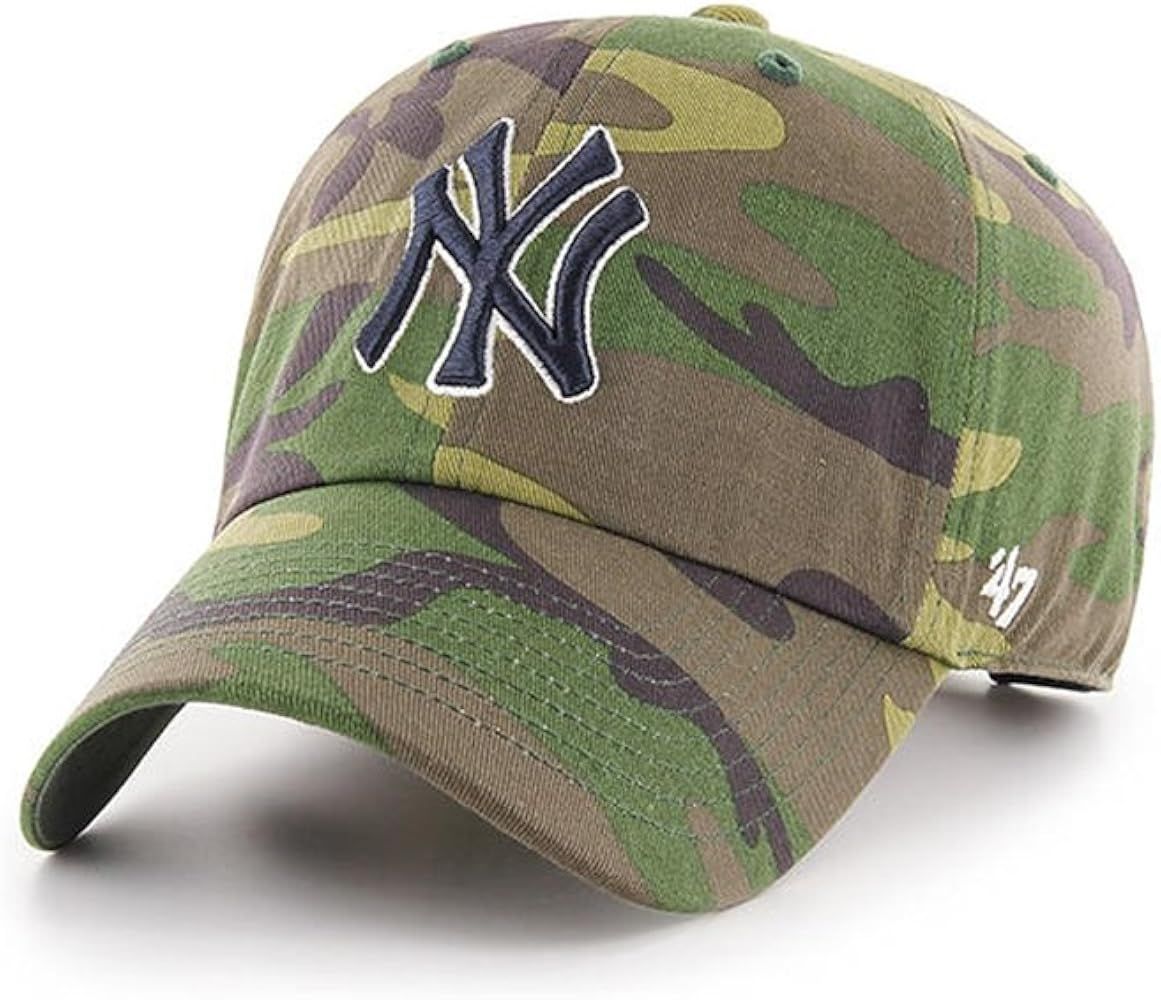'47 Brand New York Yankees Unwashed Camo Clean Up Slouch Fit Dad Hat | Amazon (US)