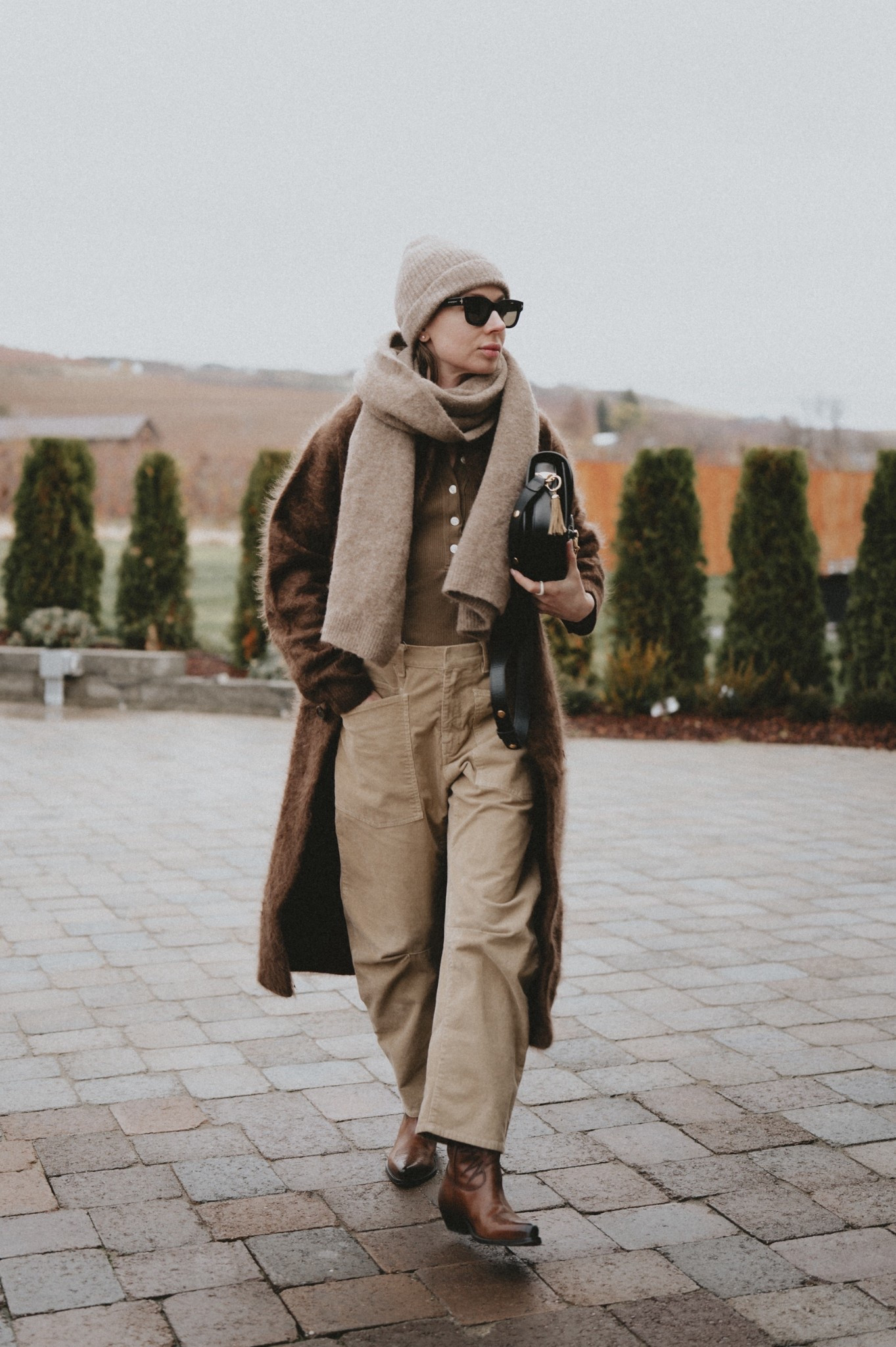 Soft, casual, cozy.
Nili Lotan Shon pants in corduroy + Guest in residence grizzly cashmere coat + Sézane Paul Beanie + Marianne scarf 🧣 + Golden Goose wishstar boots + Gucci horsebit bag. 

#LTKootd #LTKGiftGuide #LTKWorkwear