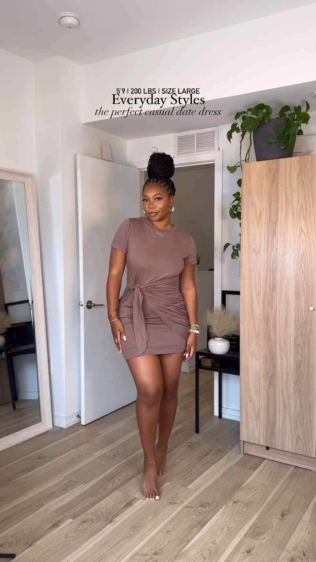 perfect casual date night dress!! I am 5’9 • 200 lbs wearing a large. I love how simple but chic & sexy this is! Double lined so not see through at all. Throw on sandals, sneakers, or heels! Perfect for a brunch date, comedy show, dinner & movie night out— wherever you’re going 😍 Amazon fashion finds

#LTKfindsunder50 #LTKmidsize #LTKstyletip