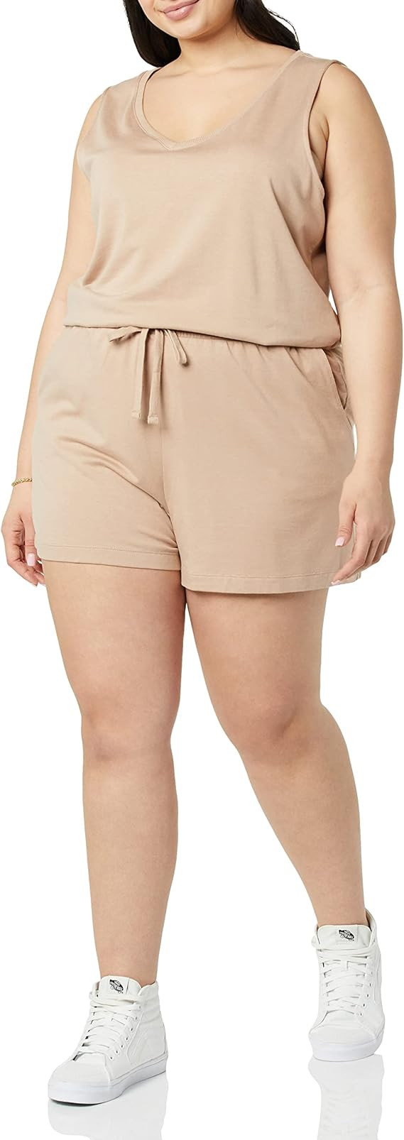 Amazon Essentials Women's Studio Terry Fleece Romper | Amazon (US)