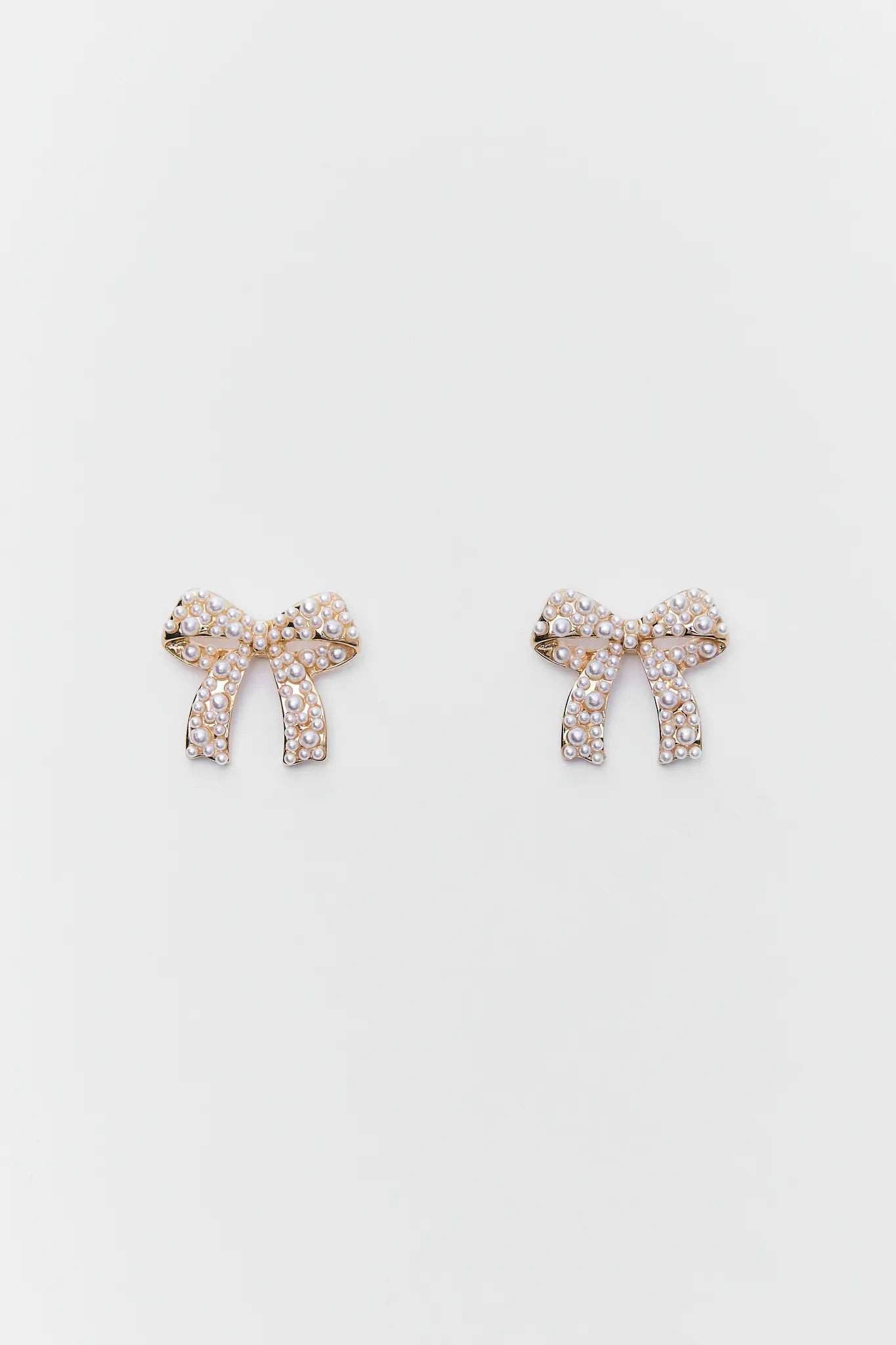Paige Gold Bow Earrings | Avara