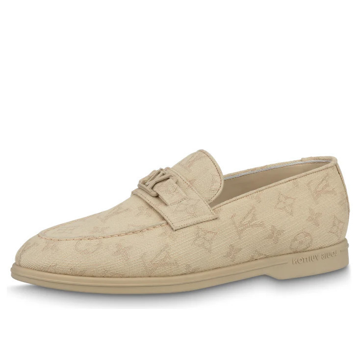 LOUIS VUITTON Estate Loafers Shoes 'Beige Monogram' 1ABFOE | KICKS CREW