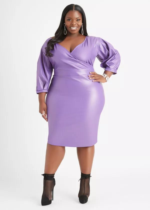 Ashley stewart hot sale leather dresses