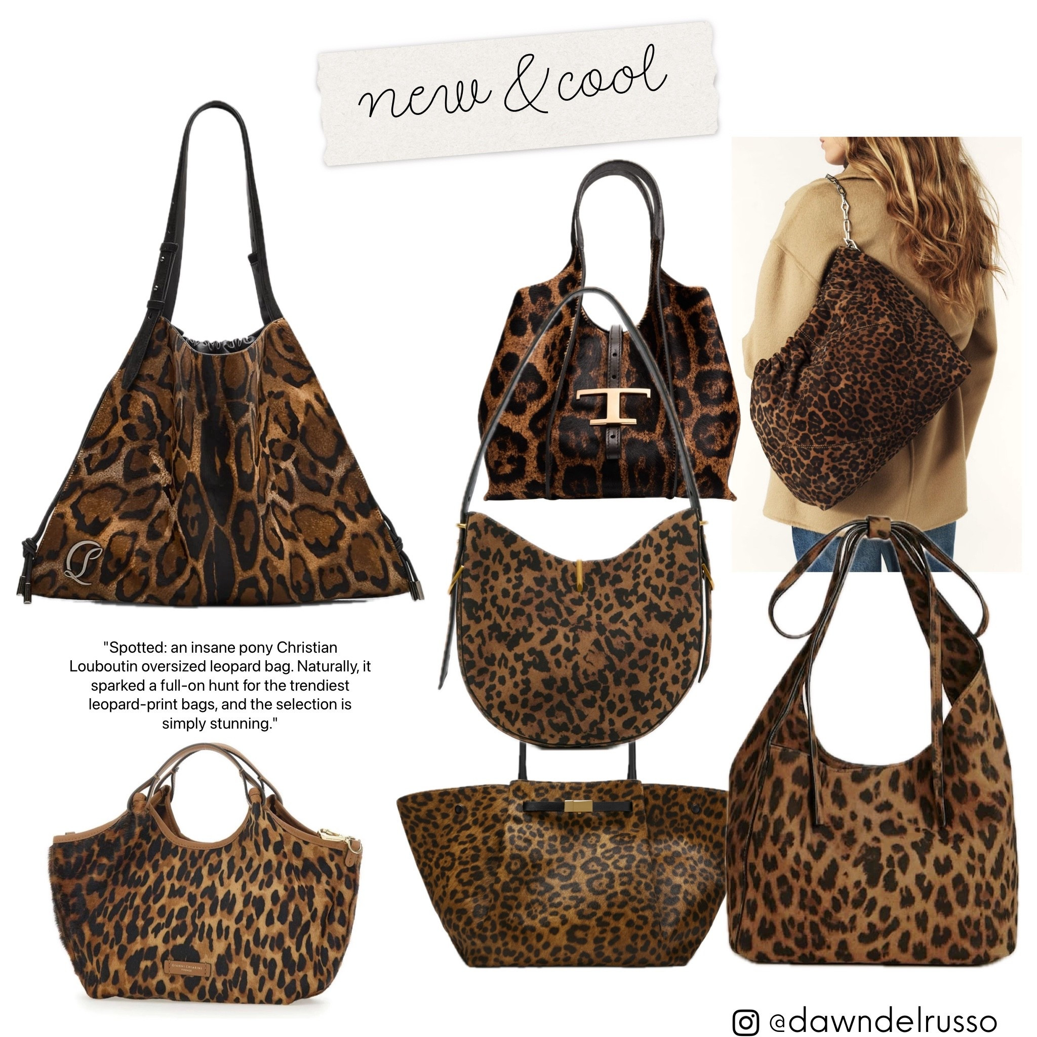 New and Cool "Spotted: an insane pony Christian Louboutin oversized leopard bag. Naturally, it sparked a full-on hunt for the trendiest leopard-print bags, and the selection is simply stunning."