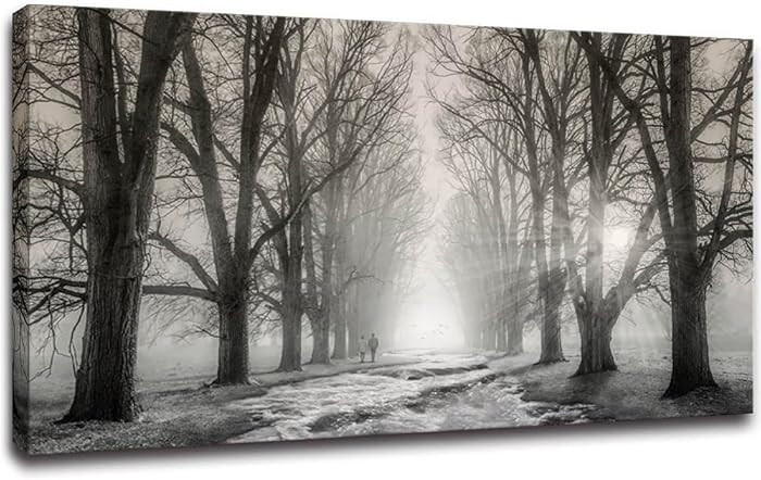 Bamdeya Large Pictures for Bedroom Wall Decor Black and White Wall Art Forest Wall Pictures Tree ... | Amazon (US)