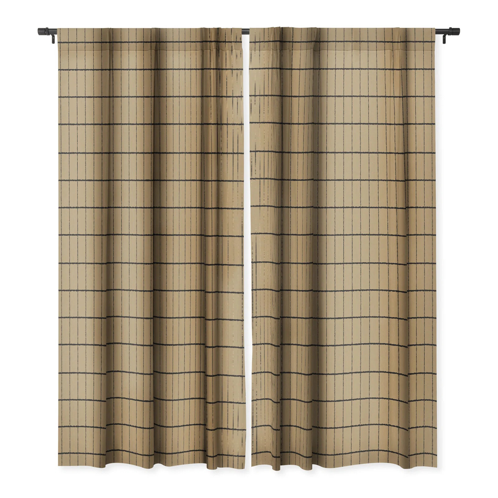 Holli Zollinger Kraft Grid 1pc Blackout Window Curtain Panel | Wayfair North America