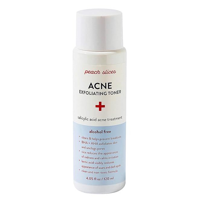 Peach Slices Acne Exfoliating Toner | 2% Salicylic Acid | Alcohol & Sulfate-Free | Gentle AHA+BHA... | Amazon (US)