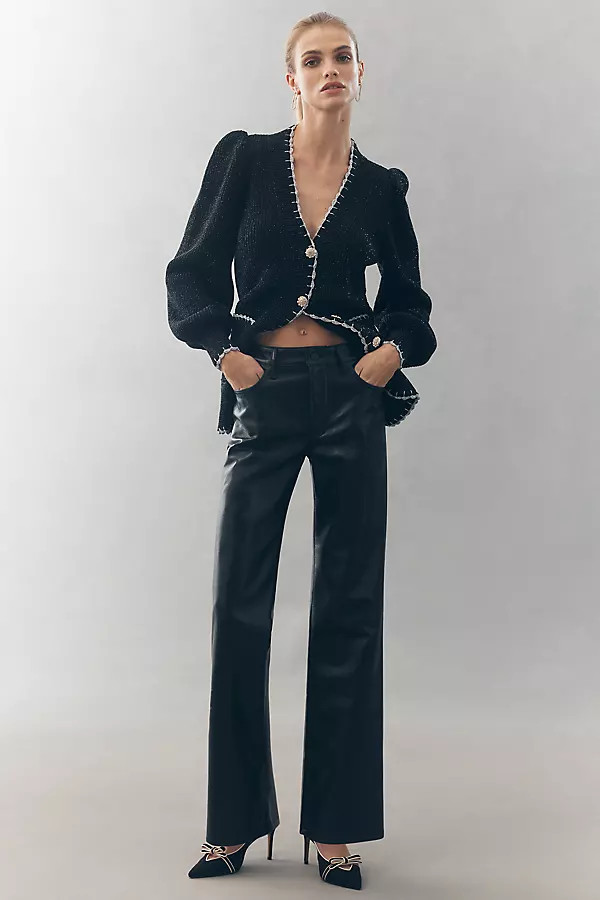 Citizens of Humanity Genova Leather Low-Rise Bootcut Pants | Anthropologie (US)