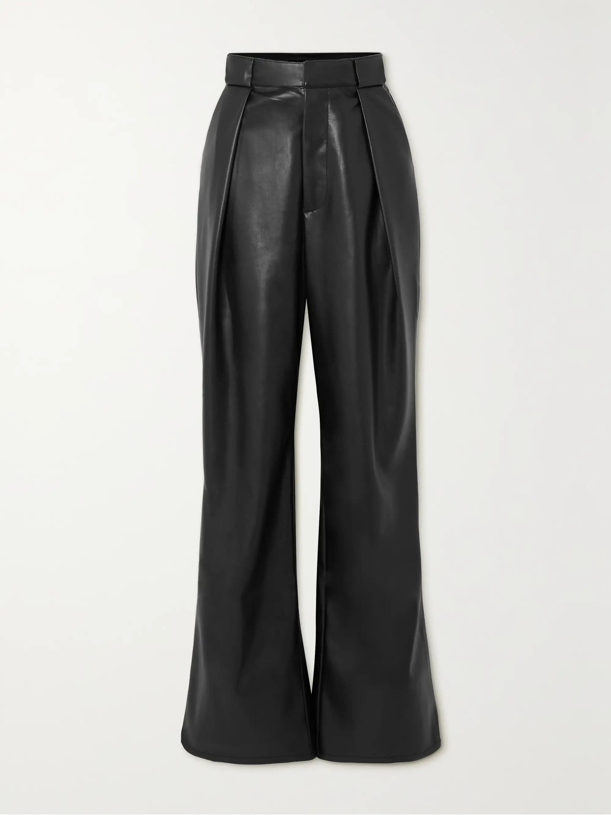 Tunnel Vision pleated faux leather straight-leg pants | NET-A-PORTER (US)