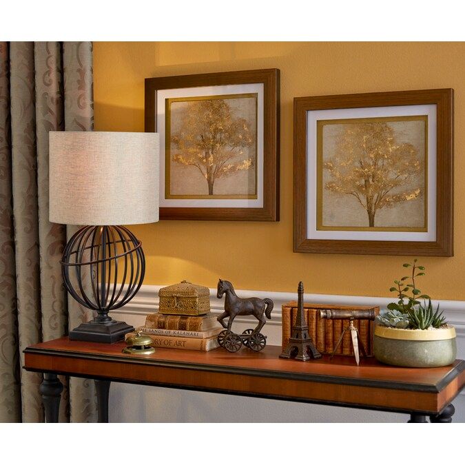 allen + roth 9-in x 13-in Tan Linen Fabric Drum Lamp Shade Lowes.com | Lowe's