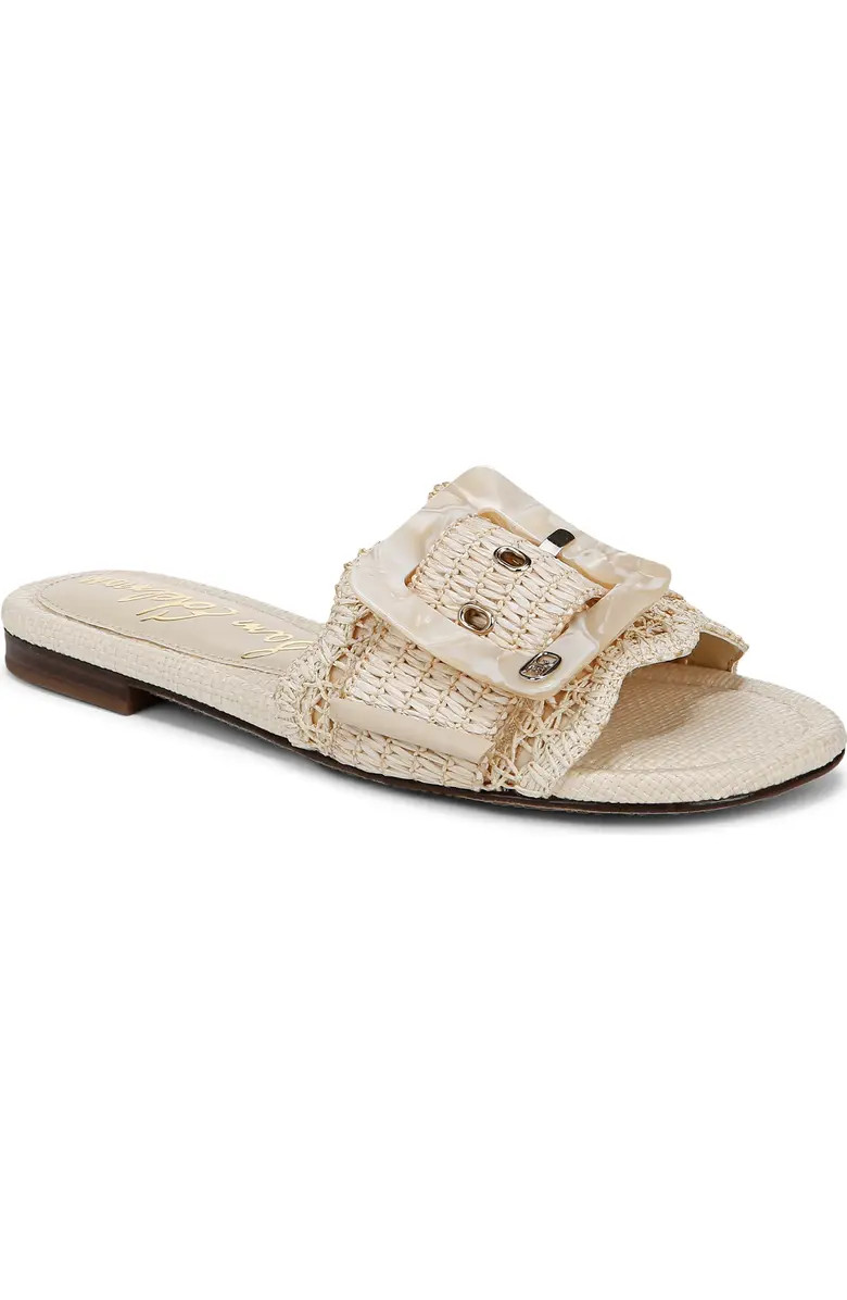 Bambi Raffia Buckle Slide Sandal (Women) | Nordstrom Rack