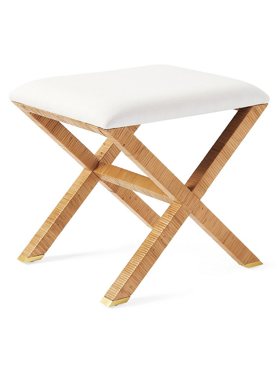 Balboa Rattan X-Base Stool | Serena and Lily