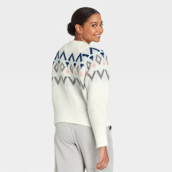 Women's Crewneck Sweater - A New Day™ Fair Isle | Target