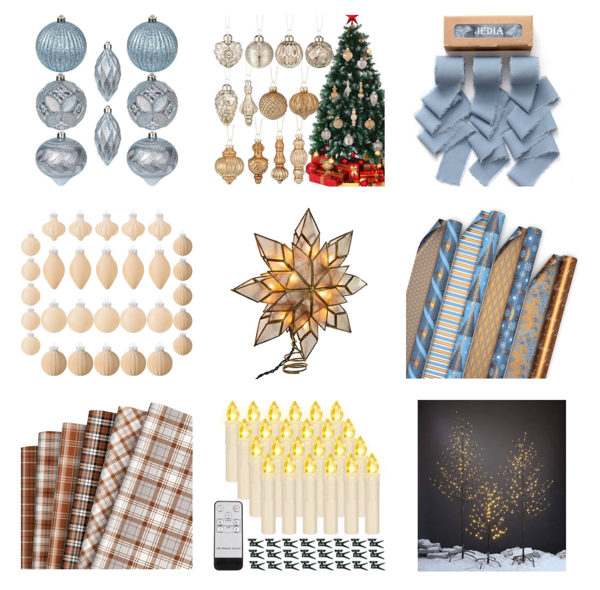 Amazon Christmas decor on a budget! Blue and brown color theme 

#LTKHoliday #LTKhome #LTKSeasonal