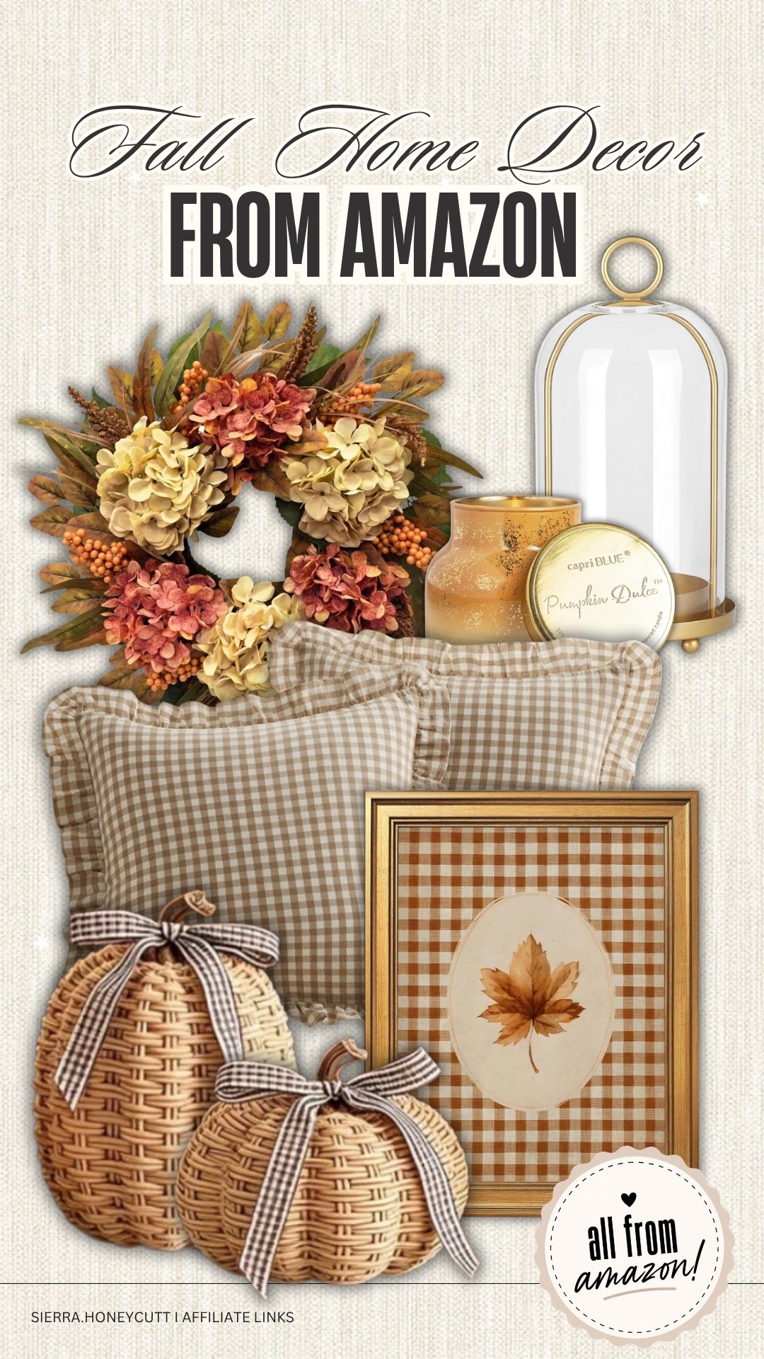 Fall home decor from Amazon 🍂  obsessing over the fun gingham for fall

Seasonal fall cozy gingham neutrals leaves pumpkins orange

#LTKHome #LTKSeasonal #LTKdayinmylife