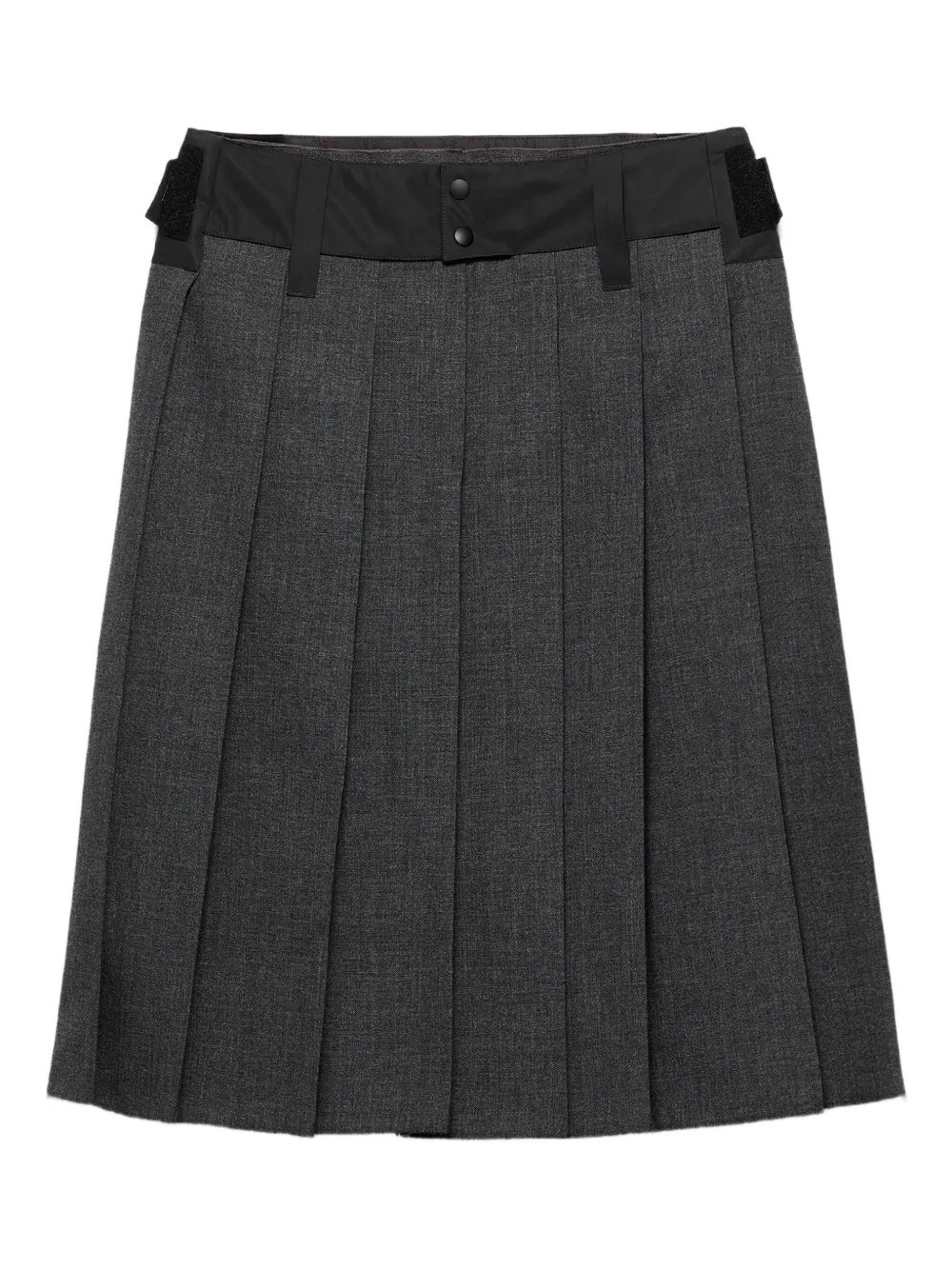 Prada pleated midi skirt - Grey | Farfetch Global