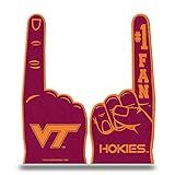 Rico Industries NCAA Virginia Tech Flat Foam Fingers Sports Fan Home Decor, Multicolor, One Size ... | Amazon (US)