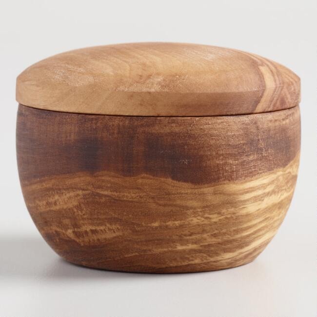 Olive Wood Salt Keeper | World Market