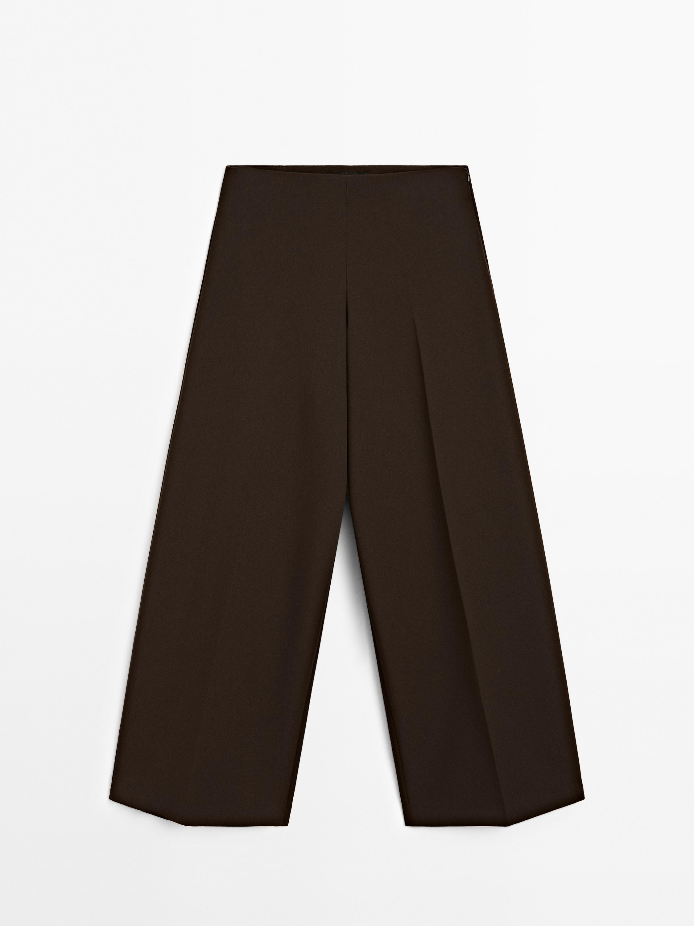 Broek met hoge taille en wijde pijpen
    
 79,95 € | Massimo Dutti NL