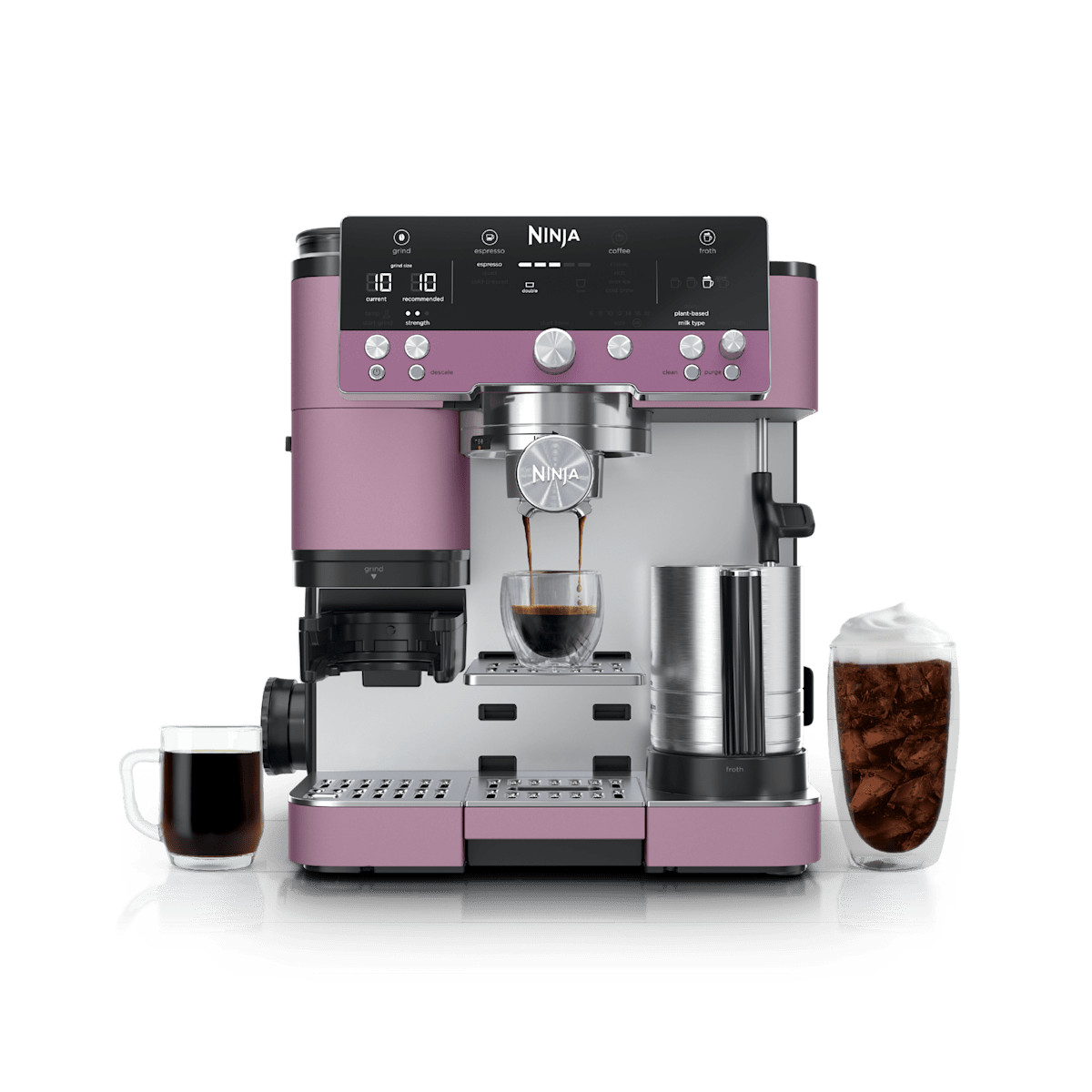 Ninja Luxe Cafe Premier Espresso Machine in Raspberry Blush | ES601PK | SharkNinja | SharkNinja