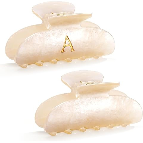 Initial Cute Hair Clips - Letter Elegant Hair Claw Clips, Fashion Glitter Claw Clips Durable Hair... | Amazon (US)