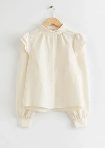 Frilled Mock Neck Blouse | & Other Stories US